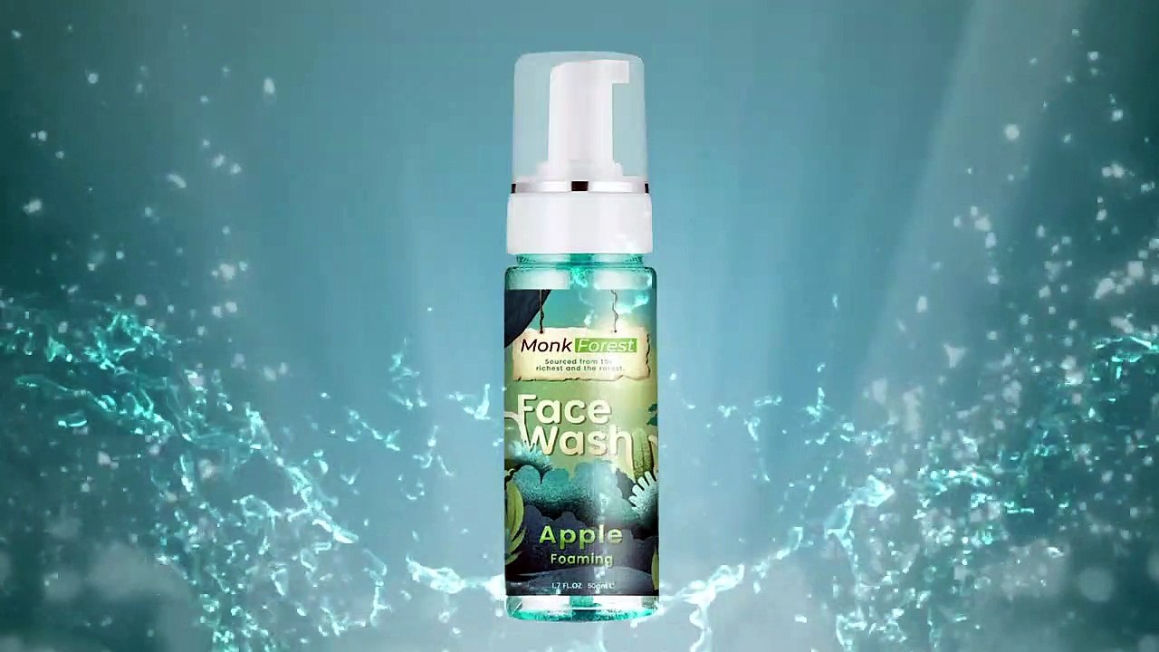Monk Forest Green Apple Foaming Facewash - Sulphate Free - Paraben Free