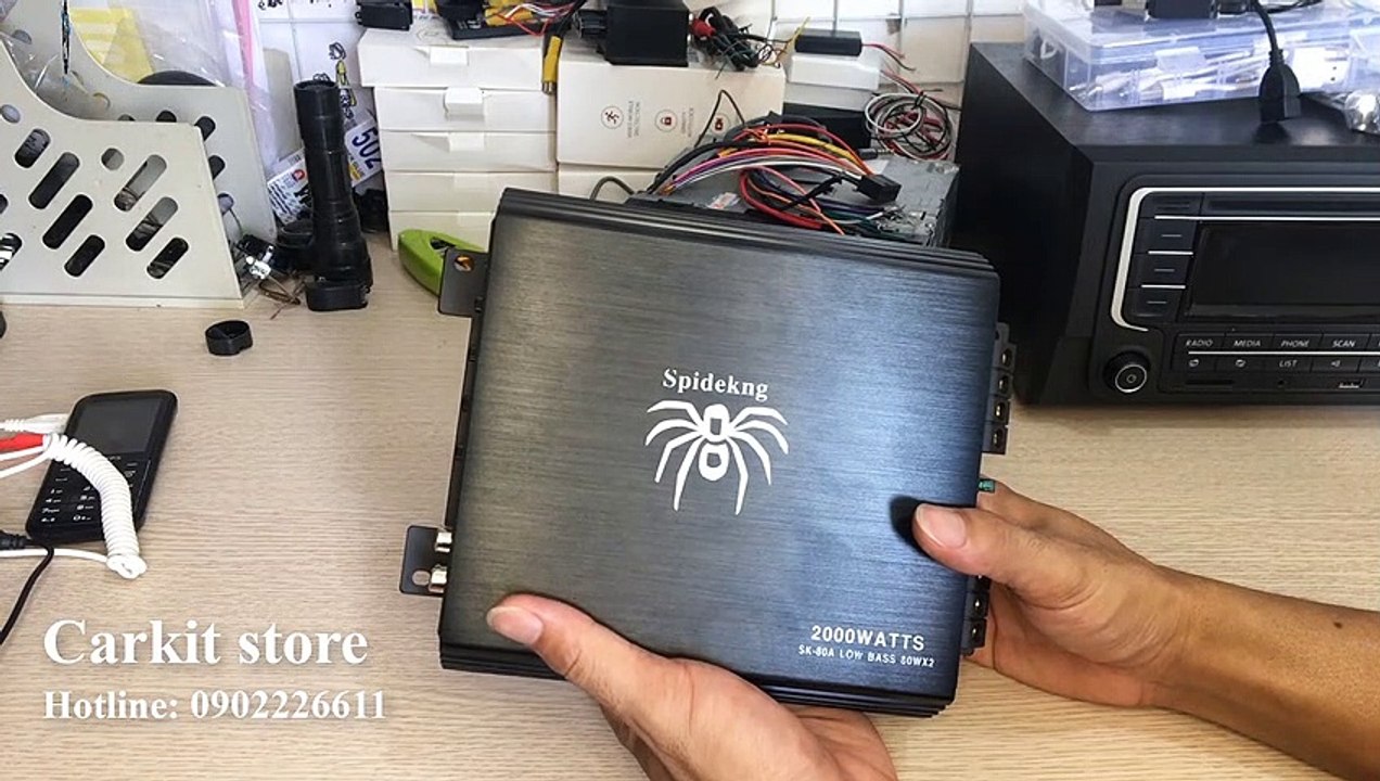 Chuyên đánh sub hơi công xuất lớn với Ampli mono Spideking max 2000W khủng