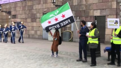 Son dakika gündem: STOCKHOLM - İsveç'te, Doğu Guta'daki kimyasal silahlı katliam protesto edildi