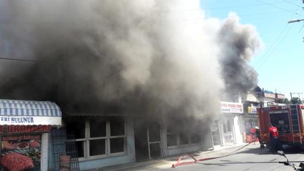 2 ayrı işyerinde çıkan yangında maddi hasar meydana geldi