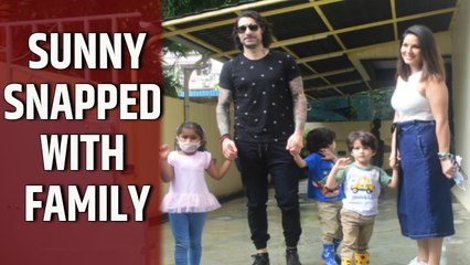 Sunny Leone snapped with family
