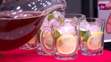 شاي الزنجبيل والليمون المثلج