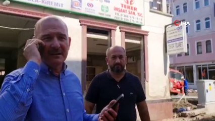 Bakan Soylu selde mahsur kalan Kur’an kursu öğrencilerini kurtaran emekli astsubaya teşekkür etti