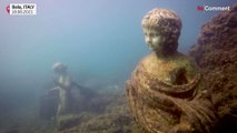 شاهد: رحلة غوص في إيطاليا تحت الماء بين بقايا مدينة أثرية غريقة