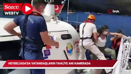 Heybeliada’da vatandaşların tahliye anı kamerada