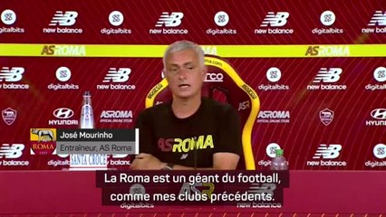 1ère j. - Pour Mourinho, des attentes "différentes" à la Roma