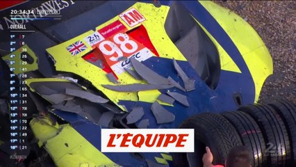 Abandon suite à des dégats importants pour l'Aston Martin n°98 - Auto - 24h du Mans