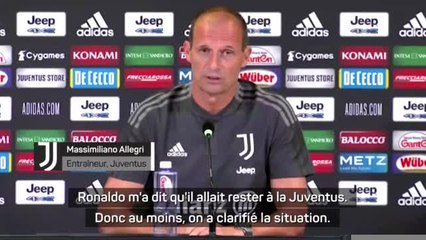 1ère j. - Allegri met fin au feuilleton Ronaldo : "Il m'a dit qu'il restait"
