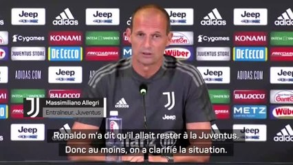 1ère j. - Allegri met fin au feuilleton Ronaldo : "Il m'a dit qu'il restait"