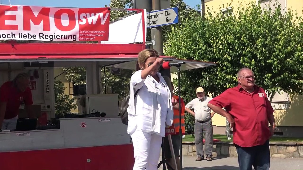 Deutsch Wagram:  Demo 'Ja zur S8 - Nein zum Stau'