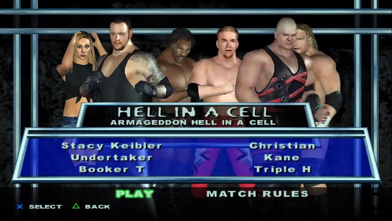 Here Comes the Pain Stacy Keibler vs Undertaker vs Booker T vs Christian vs Kane vs Triple H