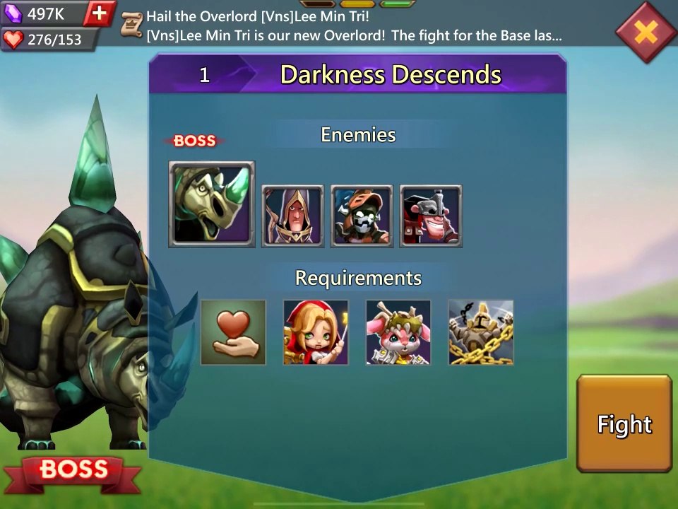 Lords Mobile - 1 Darkness Descends, Auto - Limited Challenge: Dark Disaster