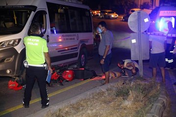 Bodrum'da minibüsle motosiklet çarpıştı: 1 ölü, 1 yaralı