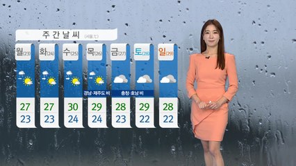 [날씨] 휴일, 제주도 비...오후부터 맑고 더워 / YTN