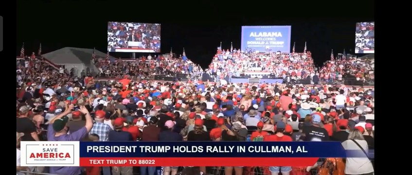 President Trump holds rally in Cullman, Alabama August 21, 2021
