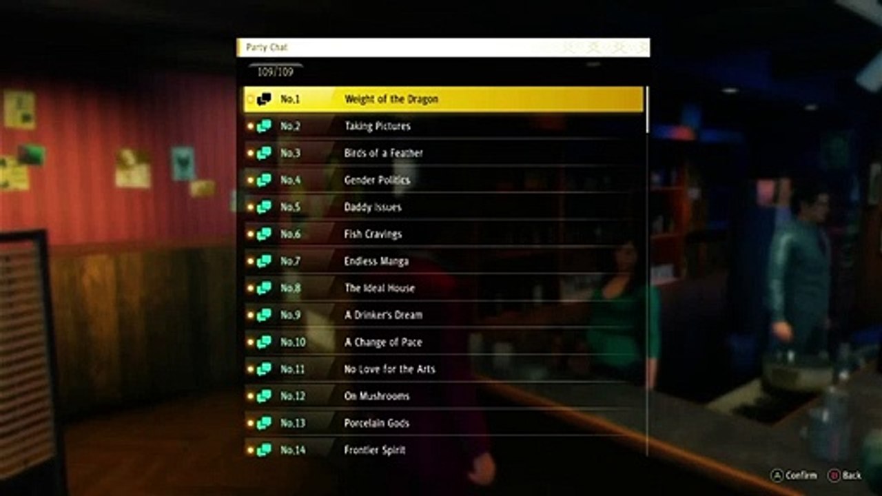 (1) Yakuza: Like a Dragon / All Party Chats / 1-54 / part 1 of 2 /Japanese with English Subs / 龍が如く7 すべてのパーティーチャット
