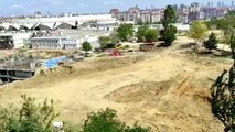 Eyüpsultan'da yıkımı durdurulan parkta İBB'nin çalışması sürüyor