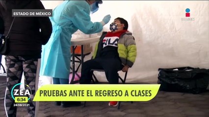 Menores se realizan pruebas Covid-19 en el Edoméx a días del regreso a clases