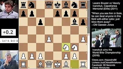 Ivanchuk plays like a pirate and gives the smackdown to Bruzon (2011)