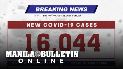 DOH reports 16,044 new cases, bringing the national total to 1,839,635, as of AUGUST 22, 2021