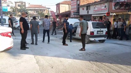 Tamir için sanayiye getirilen otomobil bir anda alev aldı
