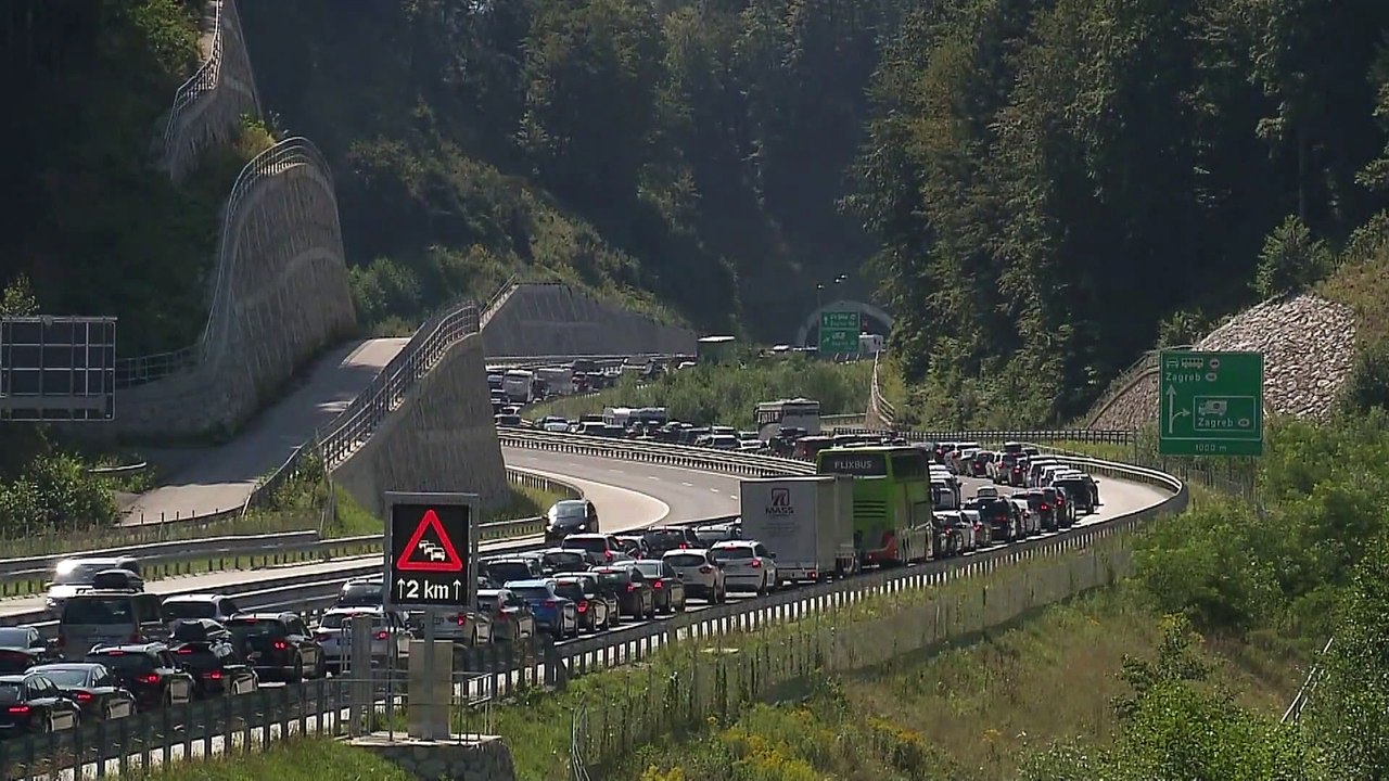 Slowenien steht im Stau