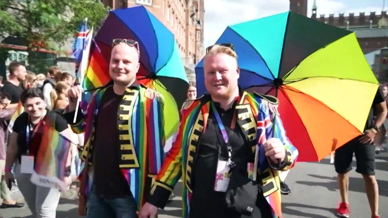 Thousands march at Pride Parade in Copenhagen