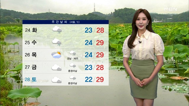 [종합뉴스 날씨]제12호 태풍 '오마이스' 북상…내일 전국 많은 비