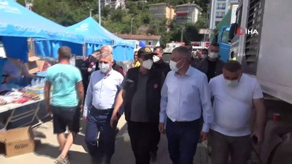 Enerji ve Tabii Kaynaklar Bakanı Dönmez, afet bölgesinde incelemelerde bulundu
