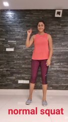 ACTRESS KANIHA HOME WORKOUT SQUAT PART 1