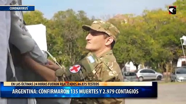 Argentina confirmaron 135 muertes y 2.979 contagios