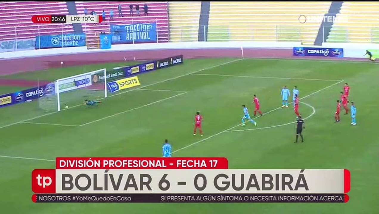 Bolívar encajó media docena de goles a Guabirá