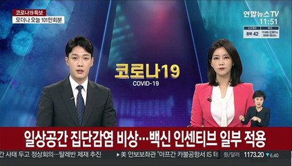 일상공간 집단감염 비상…백신 인센티브 일부 적용