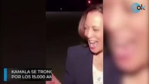 Kamala se troncha de risa cuando le preguntan  por los 15.000 americanos atrapados en Kabul