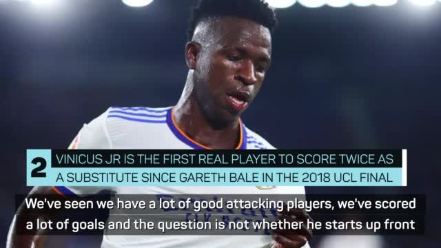 Vinicius' Levante brace doesn't guarantee him a starting spot - Ancelotti