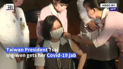 Taiwan president takes homegrown coronavirus vaccine