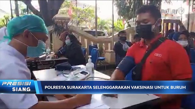 Polresta Surakarta Gelar Vaksinasi Merdeka Candi Sasar Ribuan Buruh