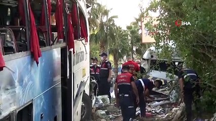 Silifke’de yolcu otobüsü şarampole yuvarlandı: 33 yaralı