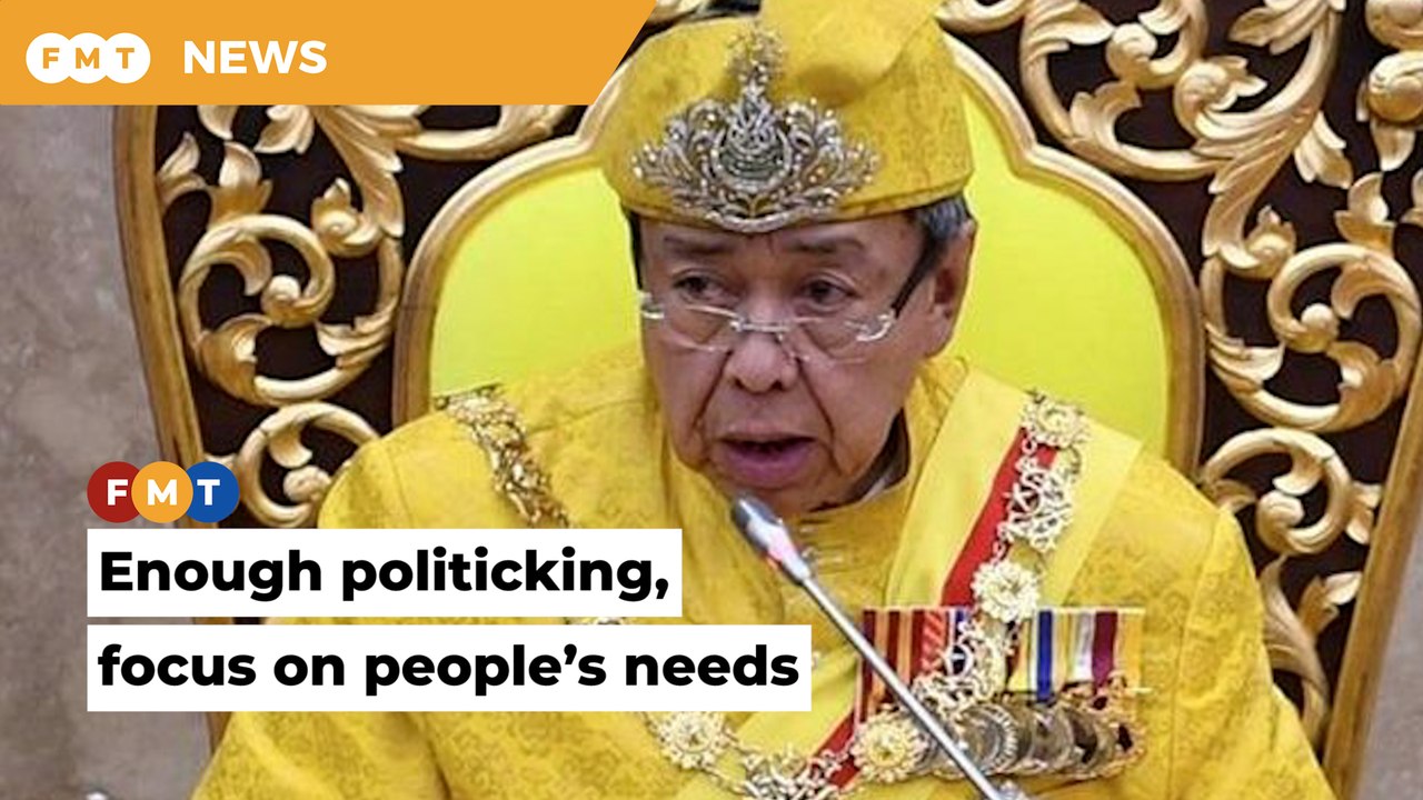 Continuous politicking will only led to instability, warns Selangor Sultan