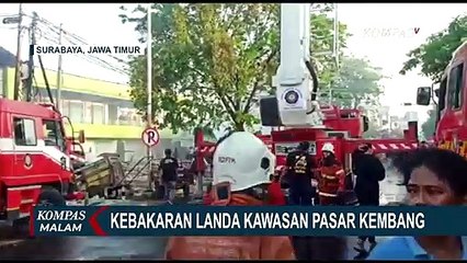 Kebakaran Pasar Kembang, Ratusan Lapak Hangus Terbakar