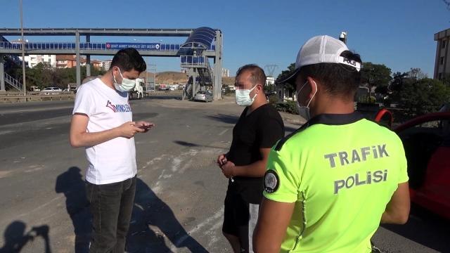 Covid-19 temaslısı sürücü, hem insan sağlığını hem de trafiği riske attı