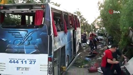 Mersin'de otobüs şarampole yuvarlandı: 33 yaralı
