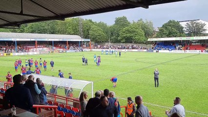 Post-match celebrations at Aldershot.