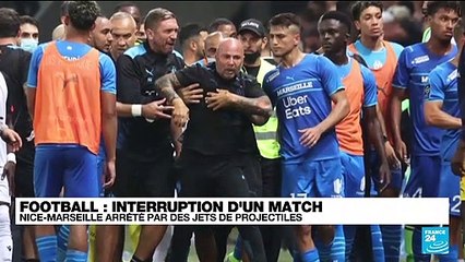 Football : Nice-Marseille arrêté par des jets de projectiles