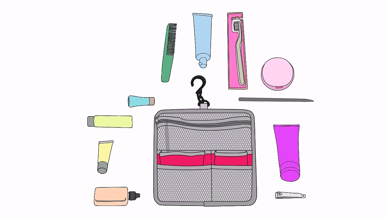 How to pack toiletries and skincare products for a short trip-3 in 1 travel organizer