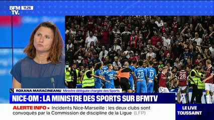 Incidents lors de Nice-OM: c'est "une insulte au football" pour la ministre des Sports (BFMTV)