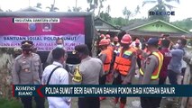 Polda Sumatera Utara Beri Bantuan 500 Paket Bahan Pokok untuk Korban Banjir Nias Utara