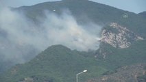 BALIKESİR - Kazdağları'nda çıkan orman yangınlarına havadan ve karadan müdahale ediliyor (8)