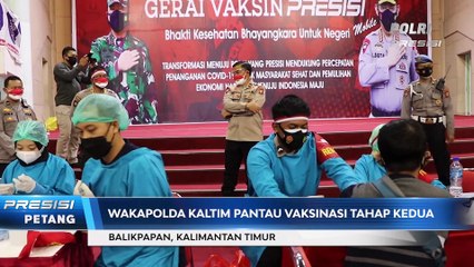 Wakapolda Kaltim Tinjau Pelaksanaan Vaksinasi Merdeka Tahap II