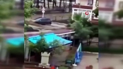 Kastamonu'nu vuran sel felaketinden birkaç dakika öncesi görüntülendi